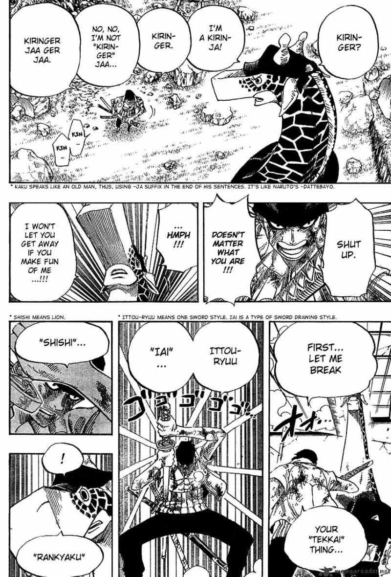 One Piece, Chapter 416 - Zoro Vs Kaku image 16
