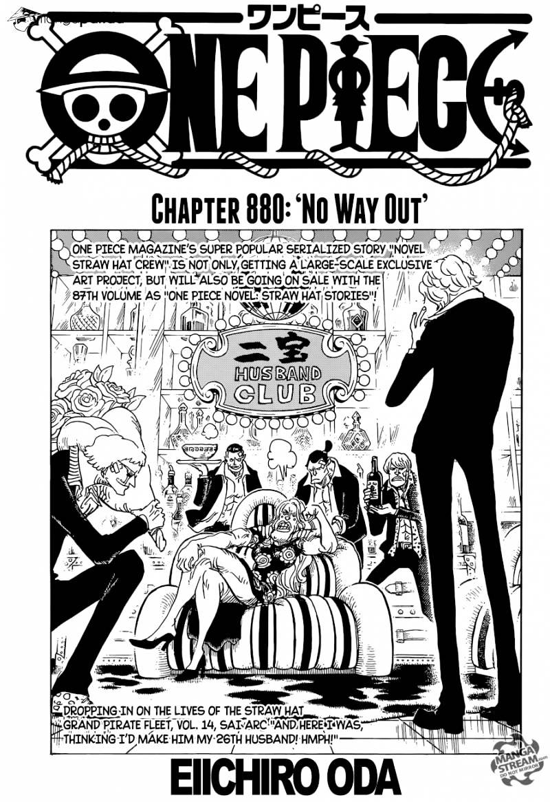 One Piece, Chapter 880 - No Way Out image 01
