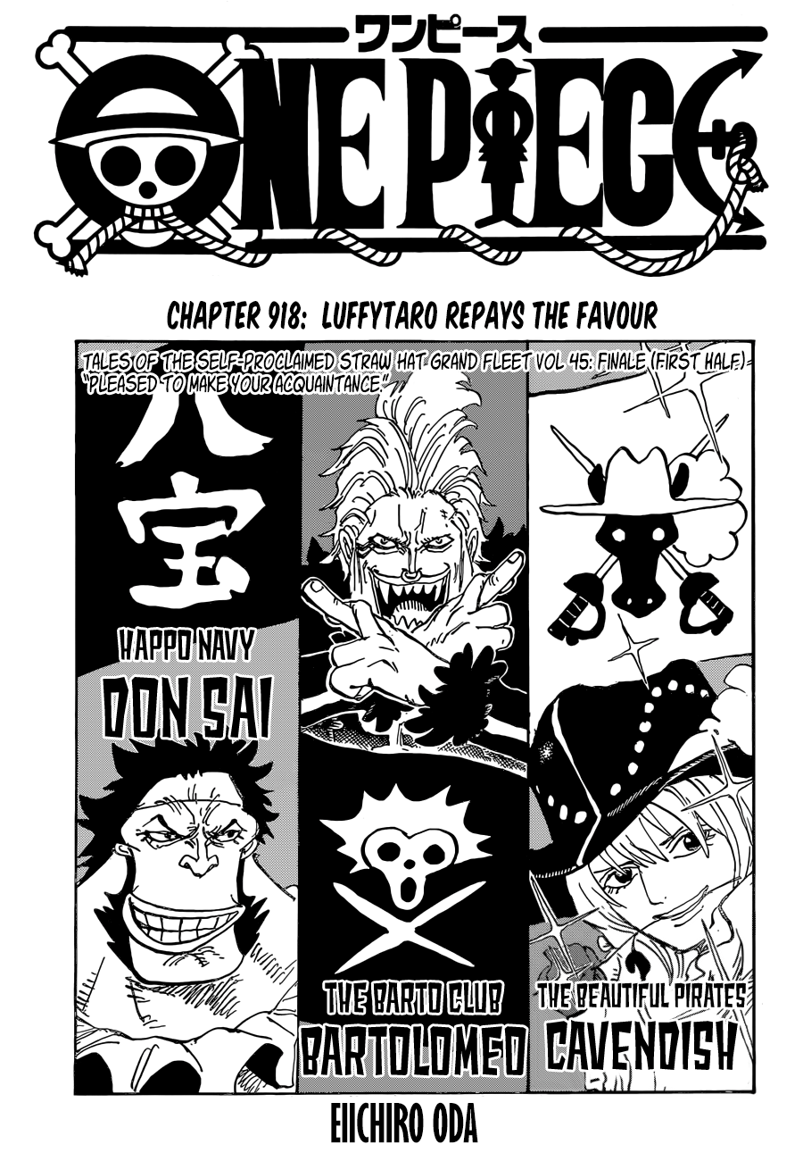 One Piece, Chapter 918 - Luffytaro Repays The Favour image 01
