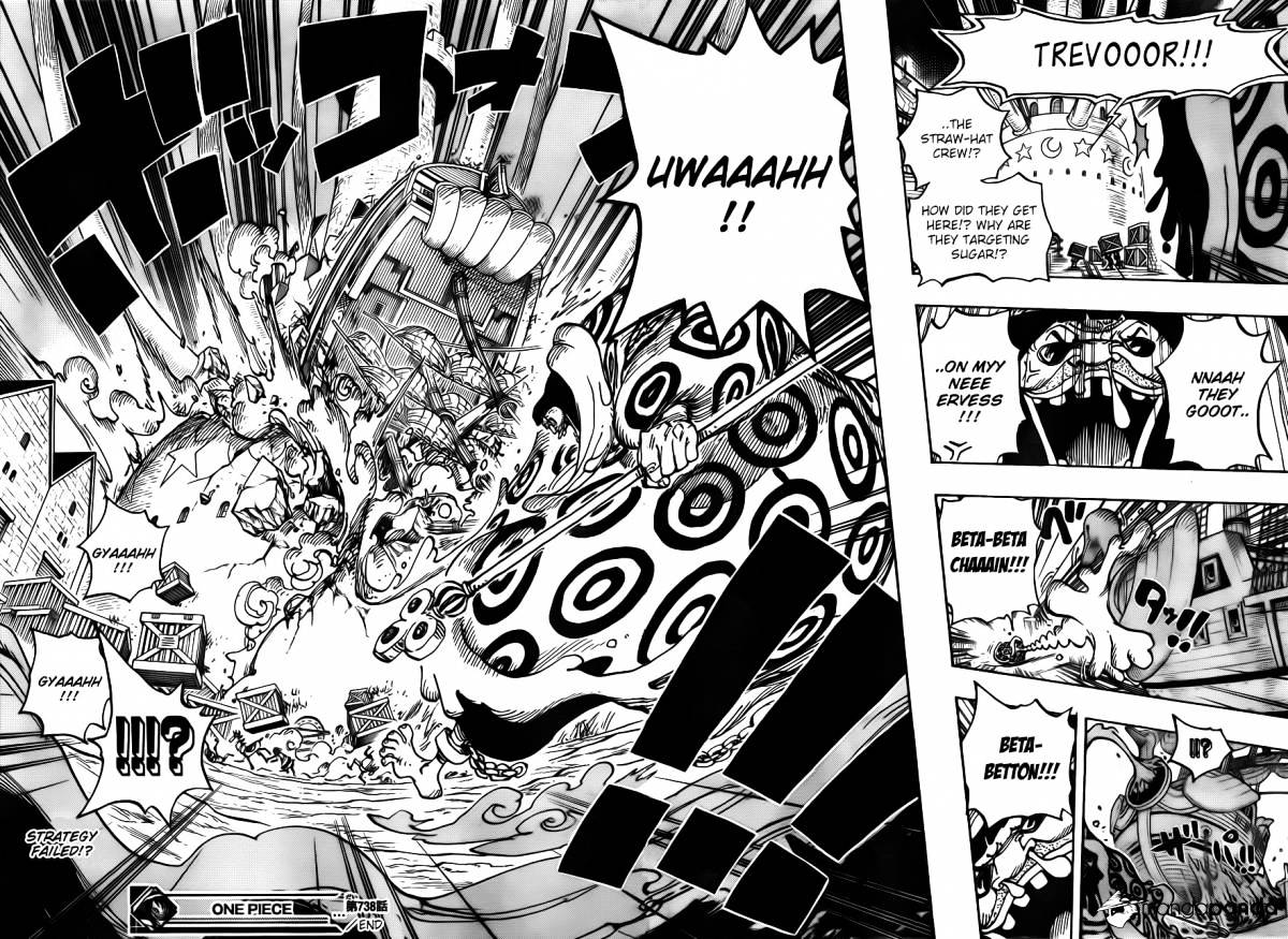 One Piece, Chapter 738 - Trevor army, special executive Sugar image 19