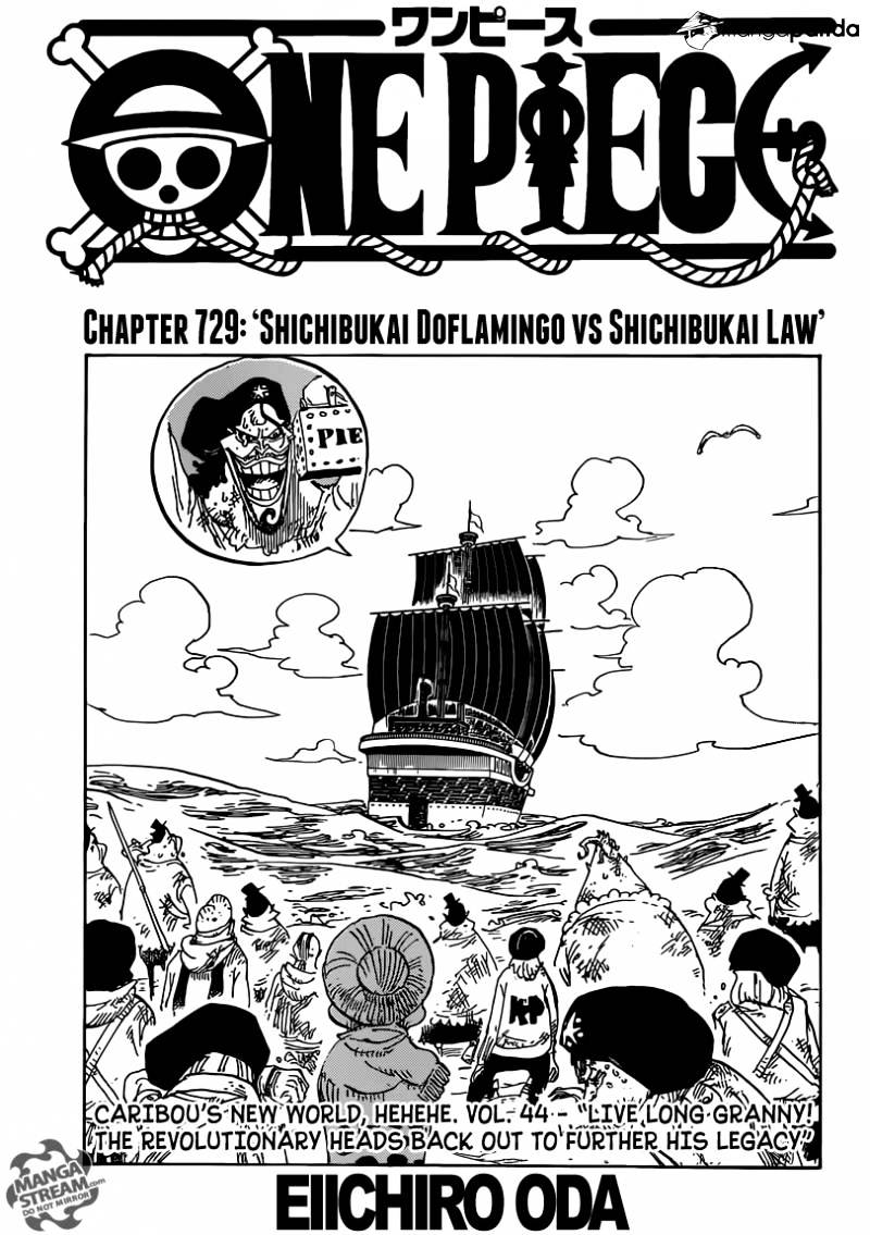 One Piece, Chapter 729 - Shichibukai Doflamingo VS Shichibukai Law image 01