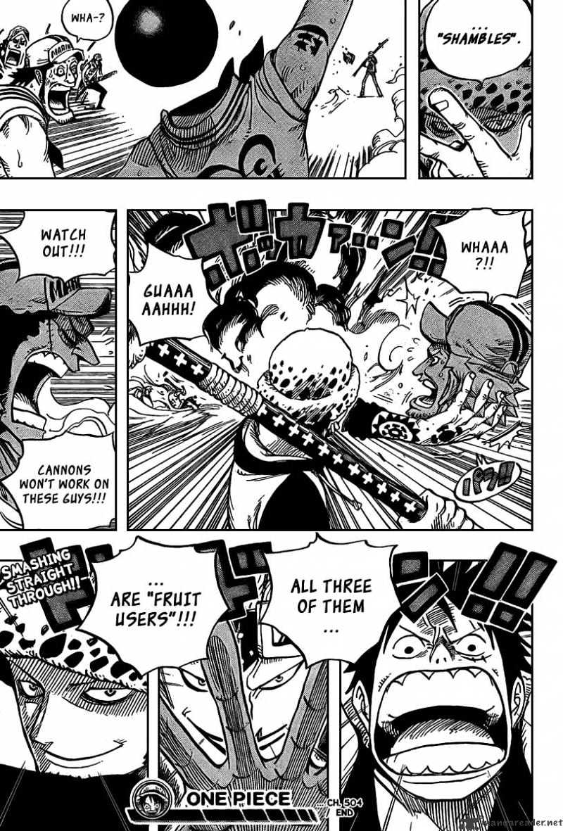 One Piece, Chapter 504 - Pirate Front Line on the Move!! image 19