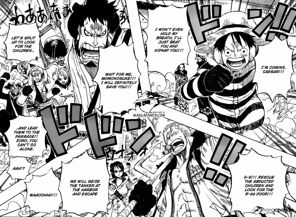 One Piece, Chapter 678 - Inside the lab, lobby of building A image 14
