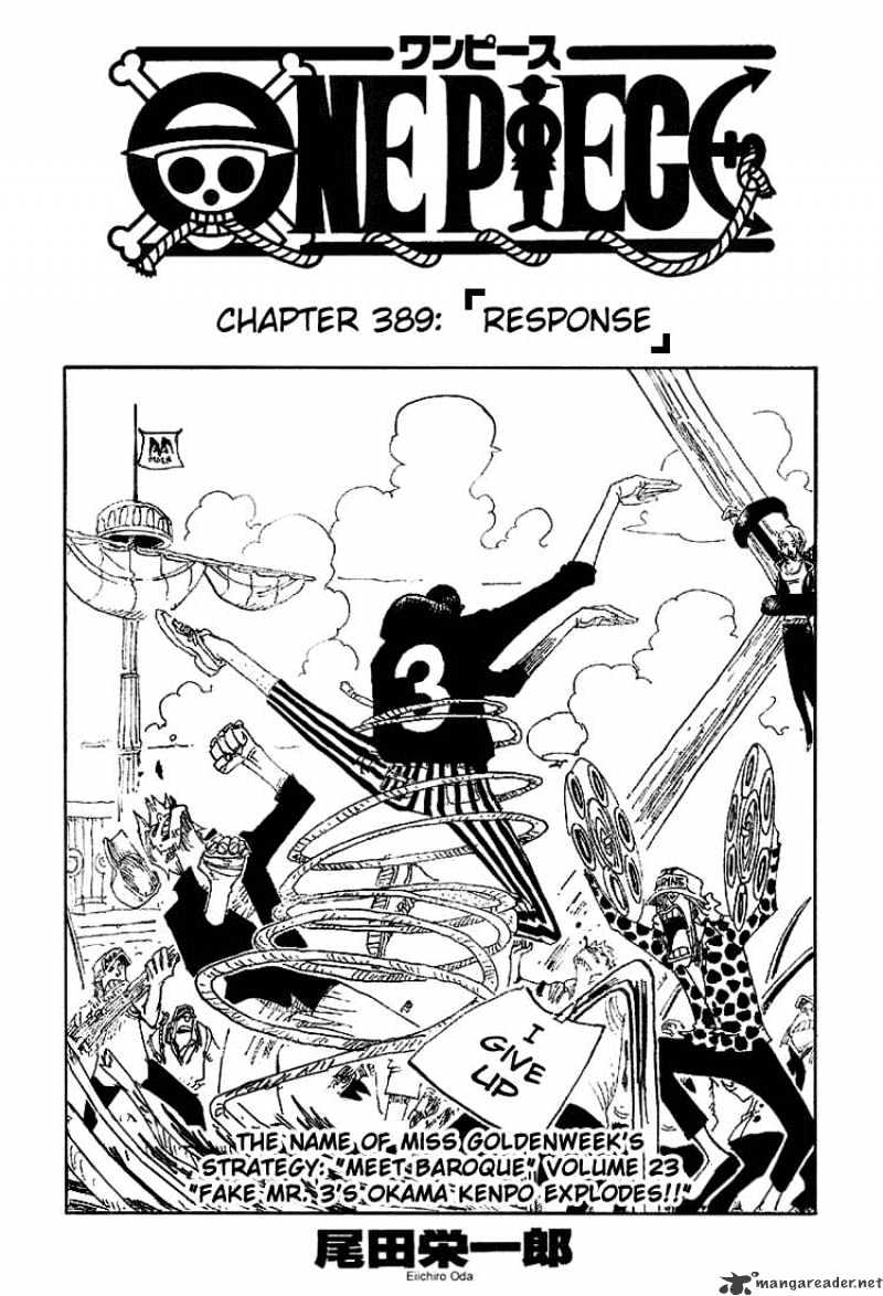One Piece, Chapter 389 - Response image 01