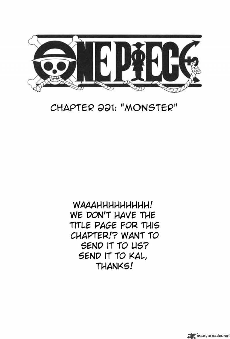 One Piece, Chapter 221 - Monster image 01