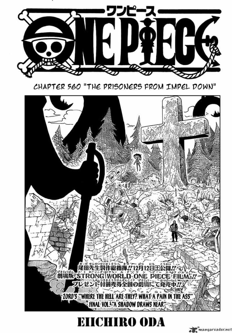 One Piece, Chapter 560 - The Prisoners from Impel Down image 01