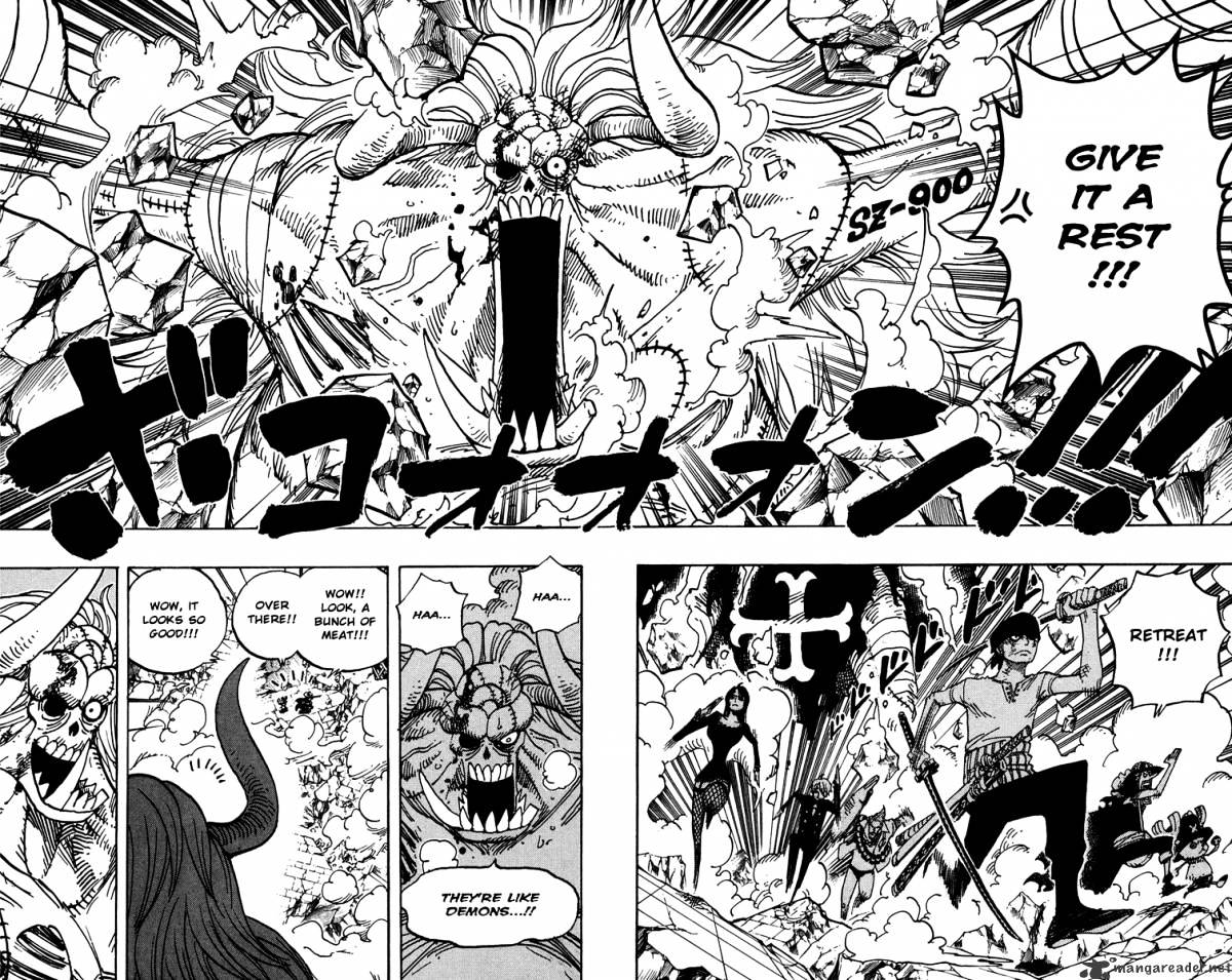 One Piece, Chapter 473 - Royal Shichibukai Bartholemew Kuma Appears image 06