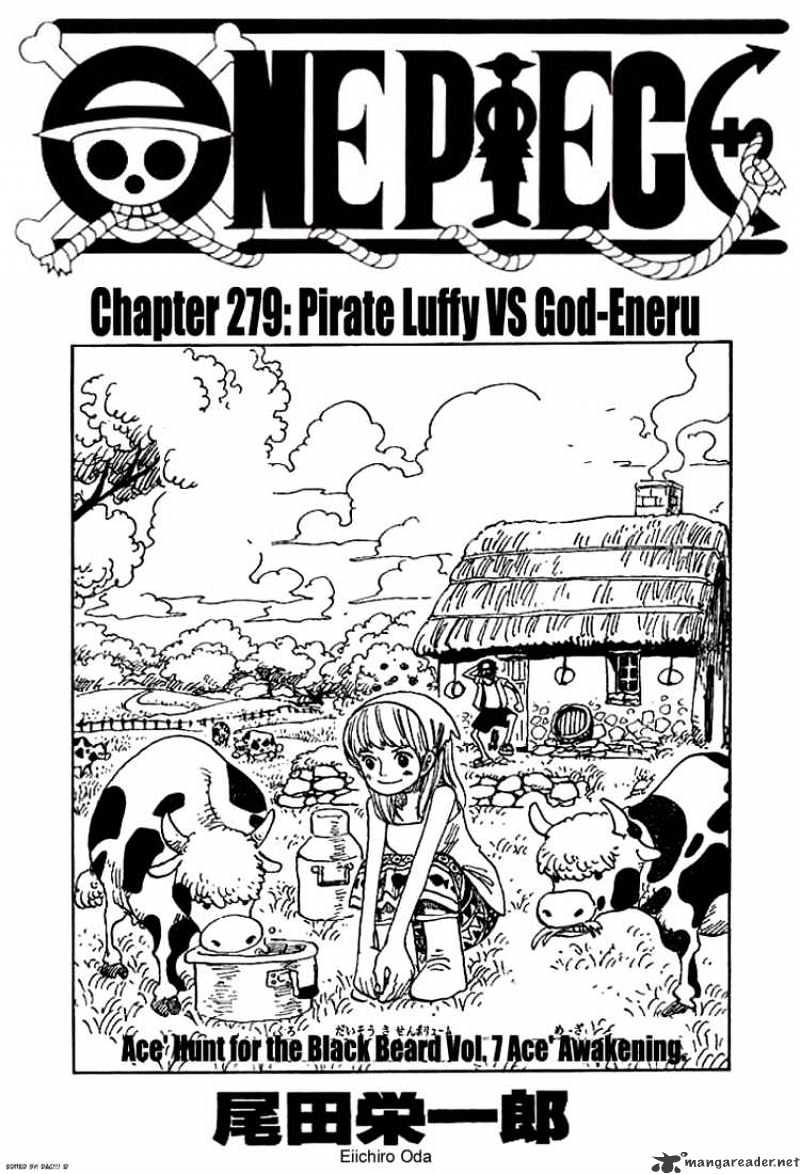 One Piece, Chapter 279 - Pirate Luffy Vs God-Eneru image 01