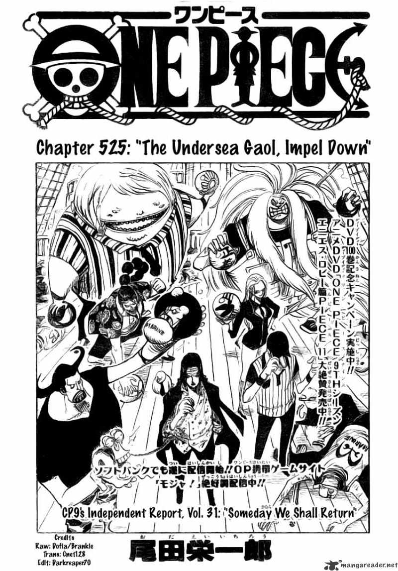 One Piece, Chapter 525 - The Undersea Gaol, Impel Down image 01