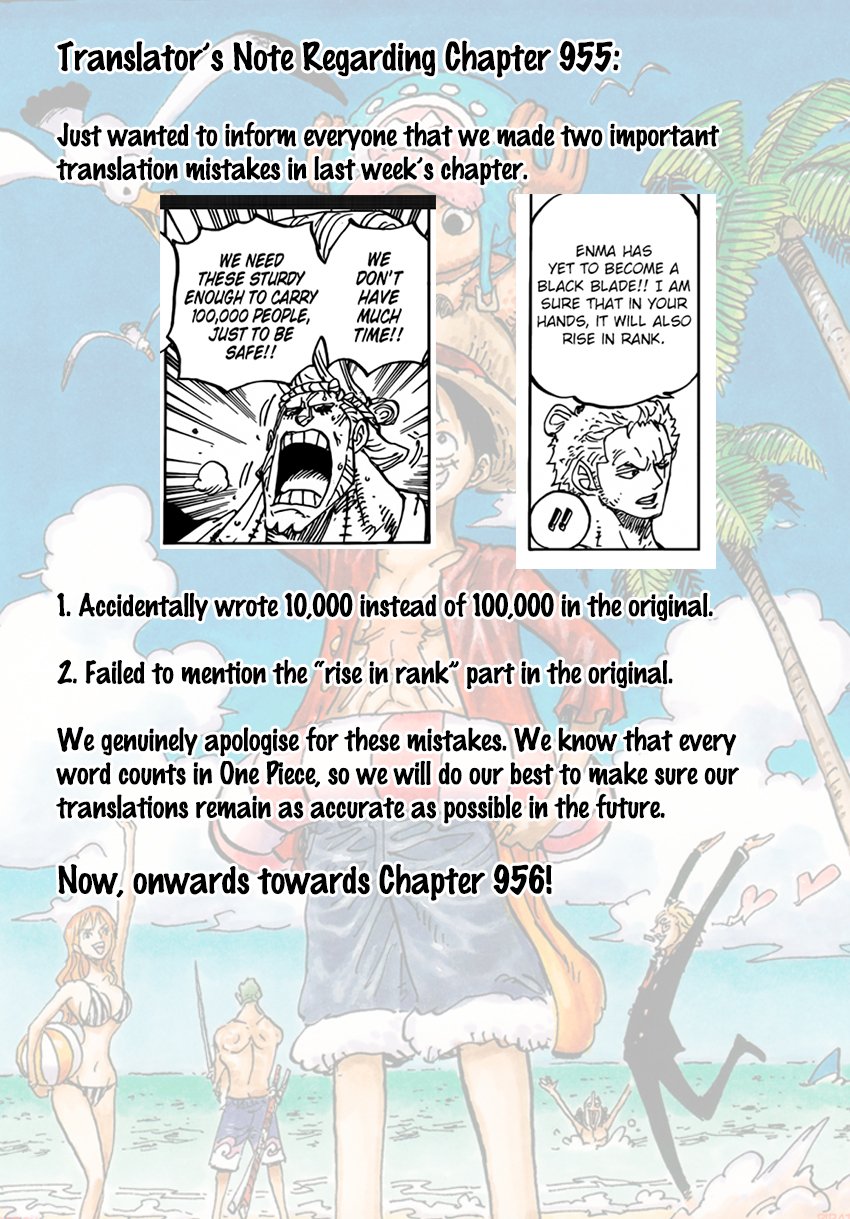One Piece, Chapter 956 - Big News image 01