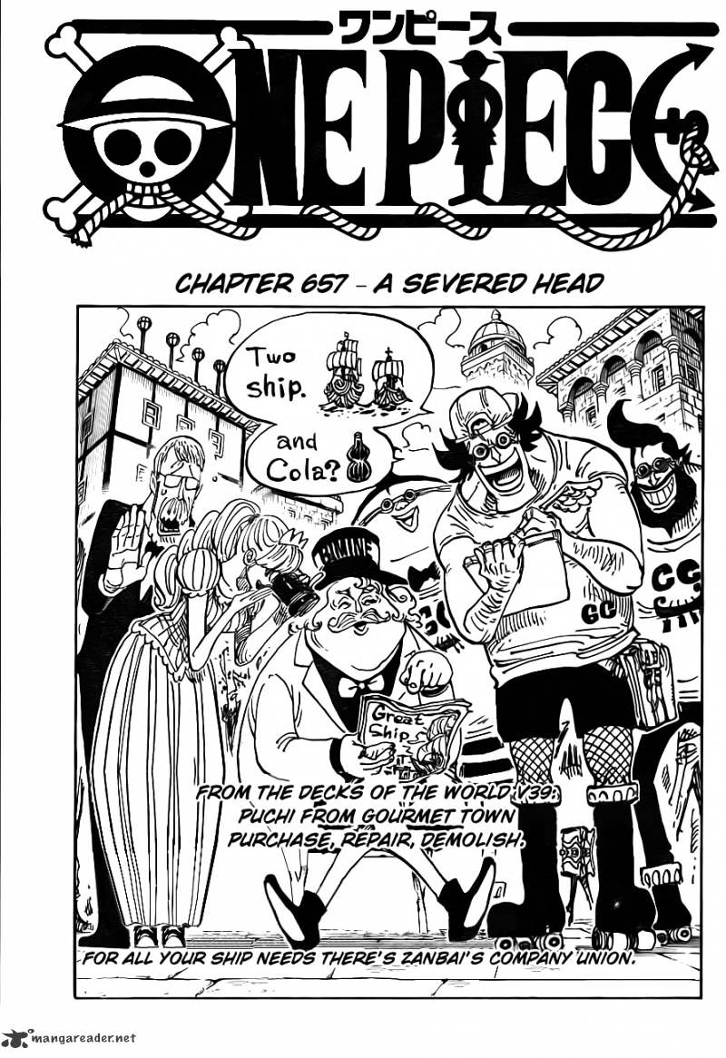 One Piece, Chapter 657 - A Severed Head image 01
