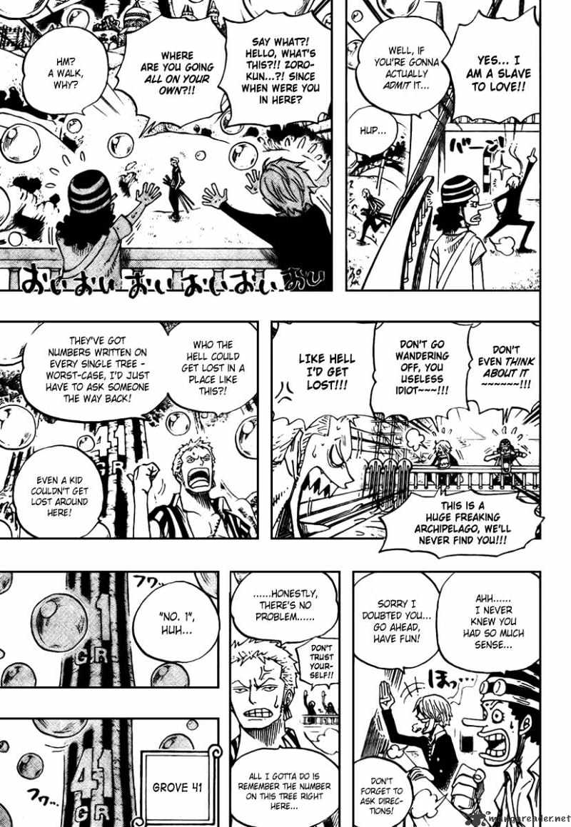 One Piece, Chapter 497 - Adventure On The Islands Of The Dancing Bubbles image 03