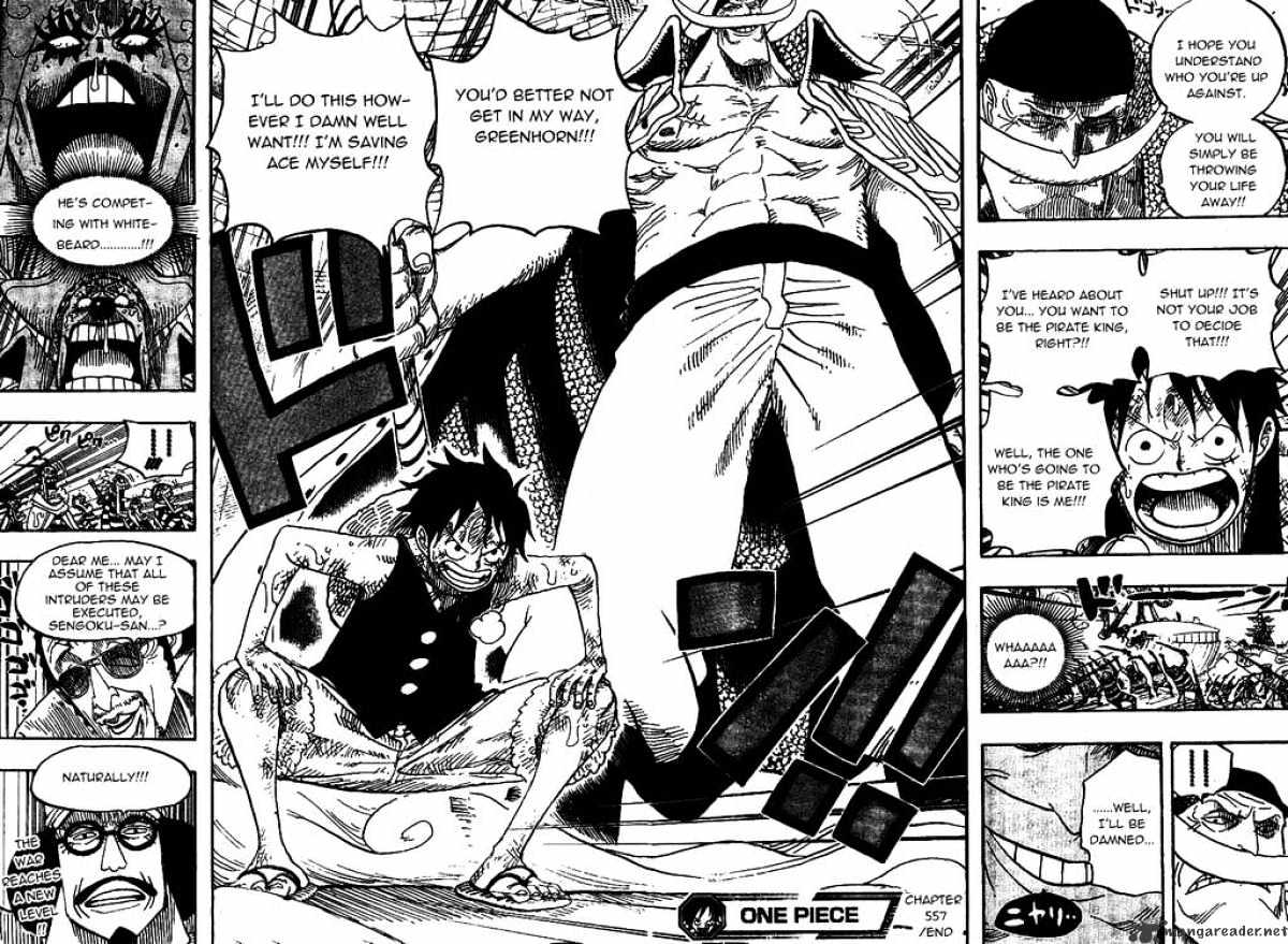 One Piece, Chapter 557 - Luffy and Whitebeard image 14