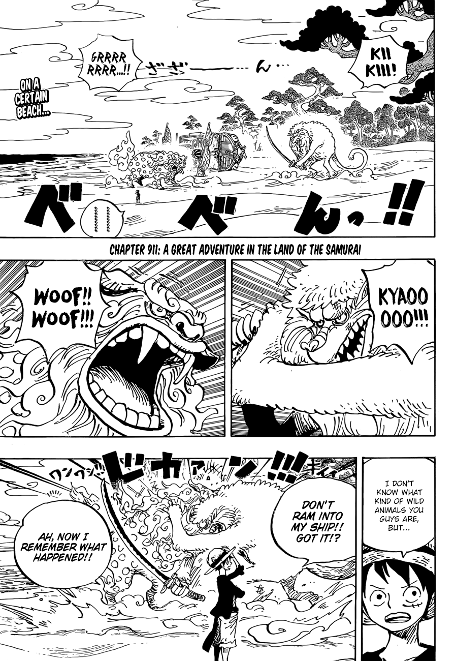 One Piece, Chapter 911 - A Great Adventure in the Land of the Samurai image 03
