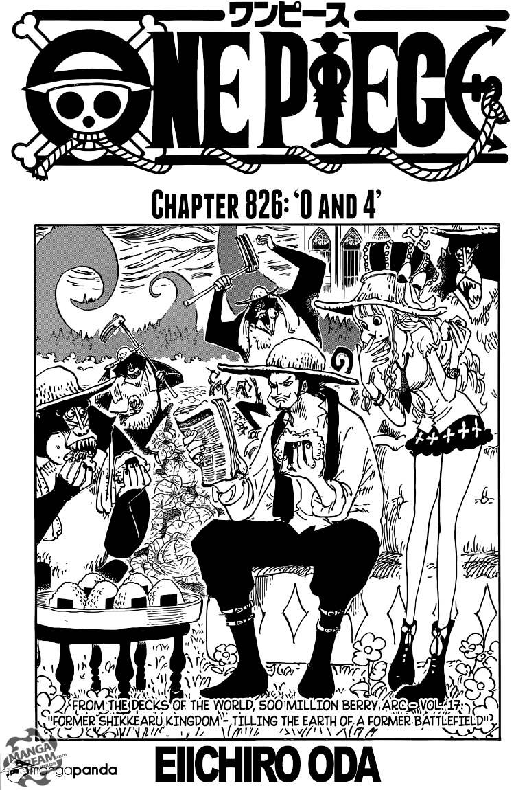 One Piece, Chapter 826 - 000 and 004 image 01