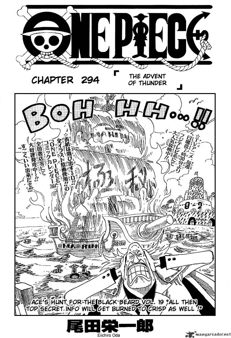 One Piece, Chapter 294 - The Advent Of Thunder image 01
