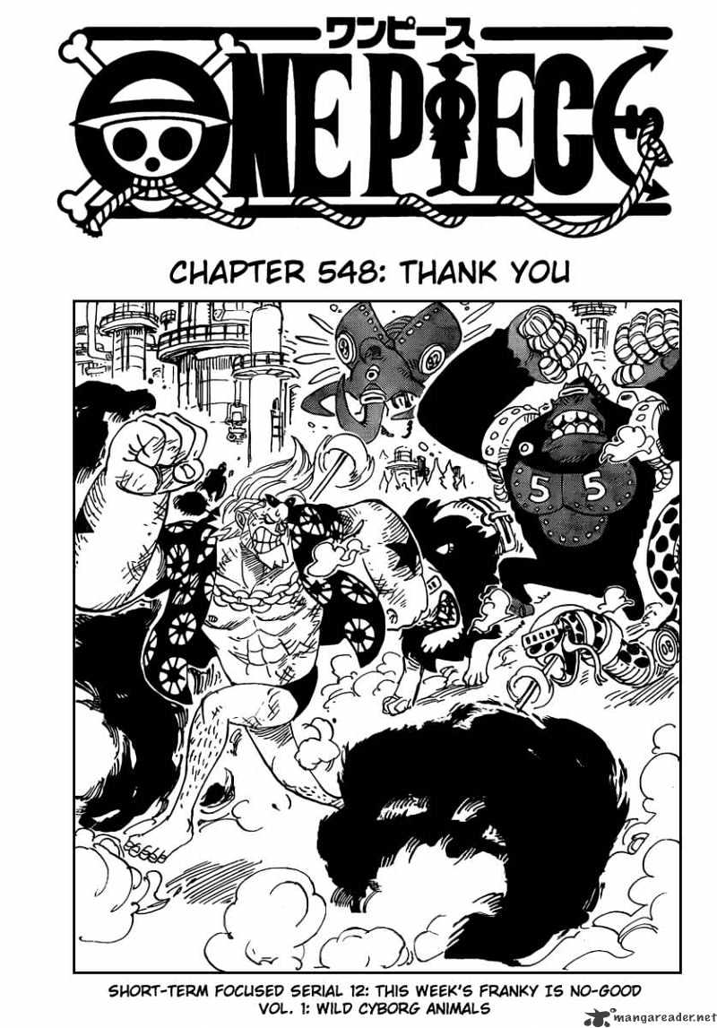 One Piece, Chapter 548 - Thank You image 01