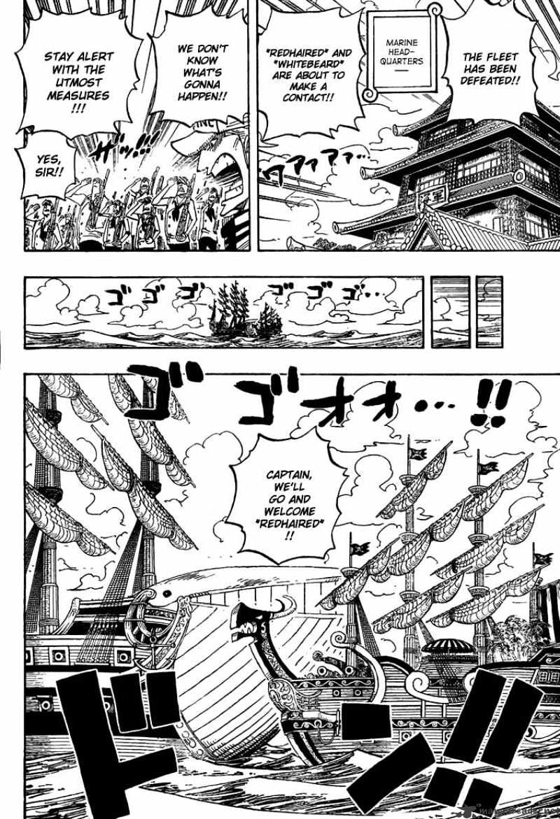 One Piece, Chapter 434 - Whitebeard And Redhaired image 02
