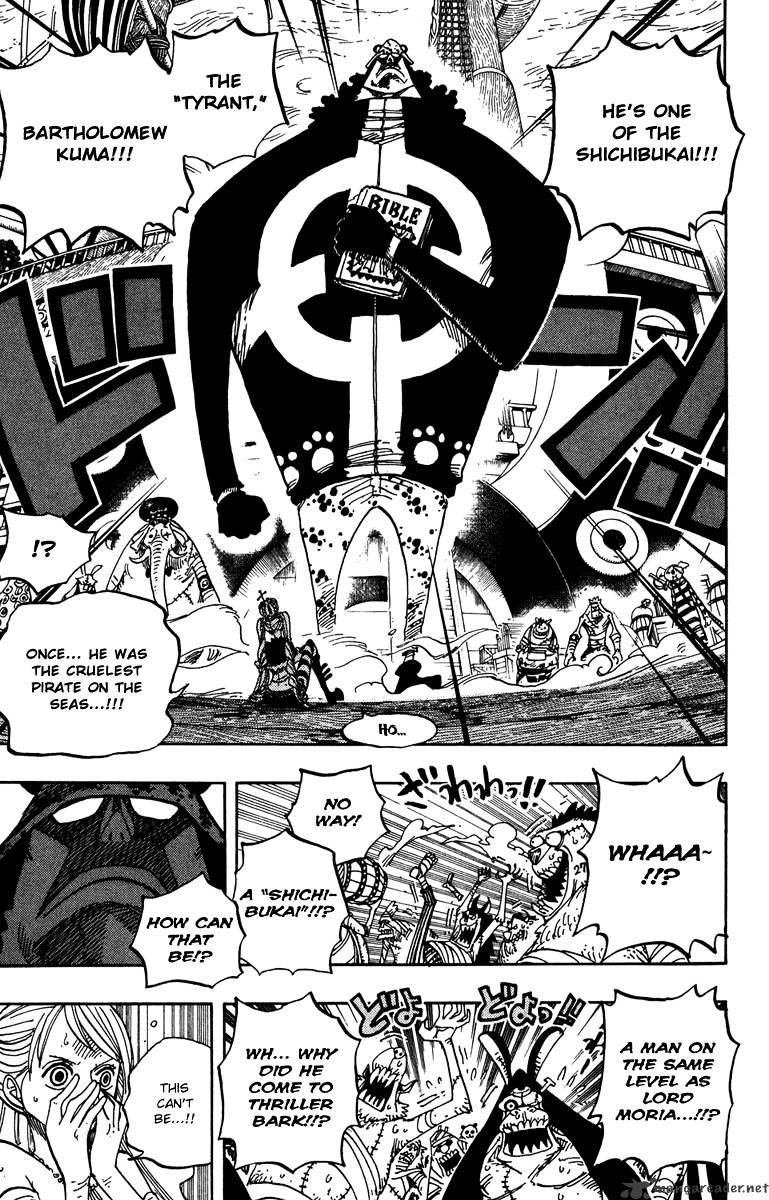 One Piece, Chapter 473 - Royal Shichibukai Bartholemew Kuma Appears image 12