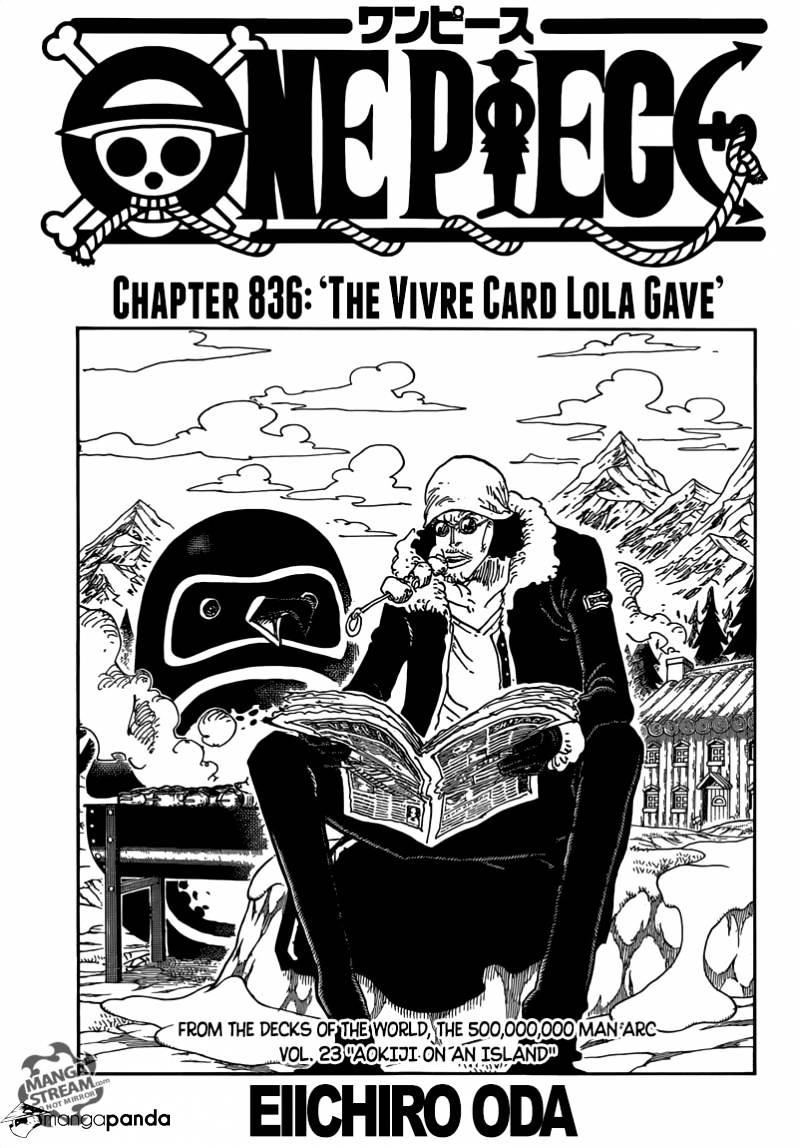One Piece, Chapter 836 - The Vivre Card Lola Gave image 01
