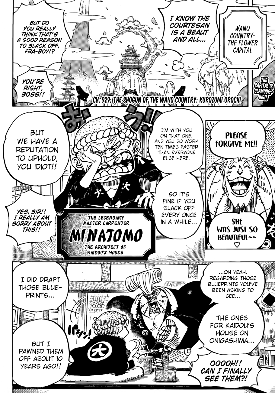 One Piece, Chapter 929 - The Shogun of The Wano Country Kurozumi Orochi image 04