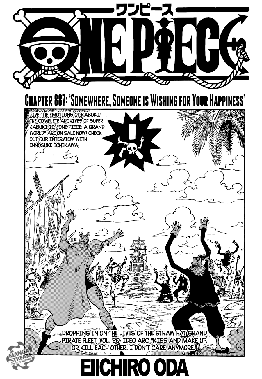 One Piece, Chapter 887 - Somewhere, Someone is Wishing for Your Happiness image 01