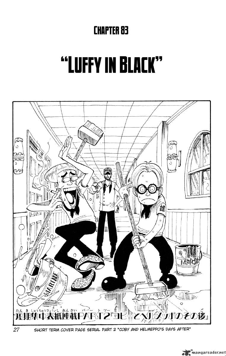 One Piece, Chapter 83 - Luffy In Black image 01