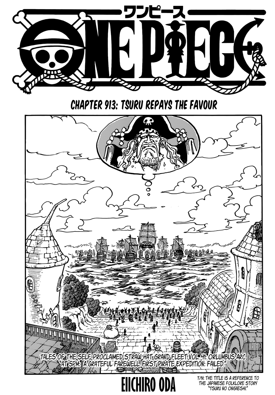 One Piece, Chapter 913 - Tsuru Repays the Favour image 01