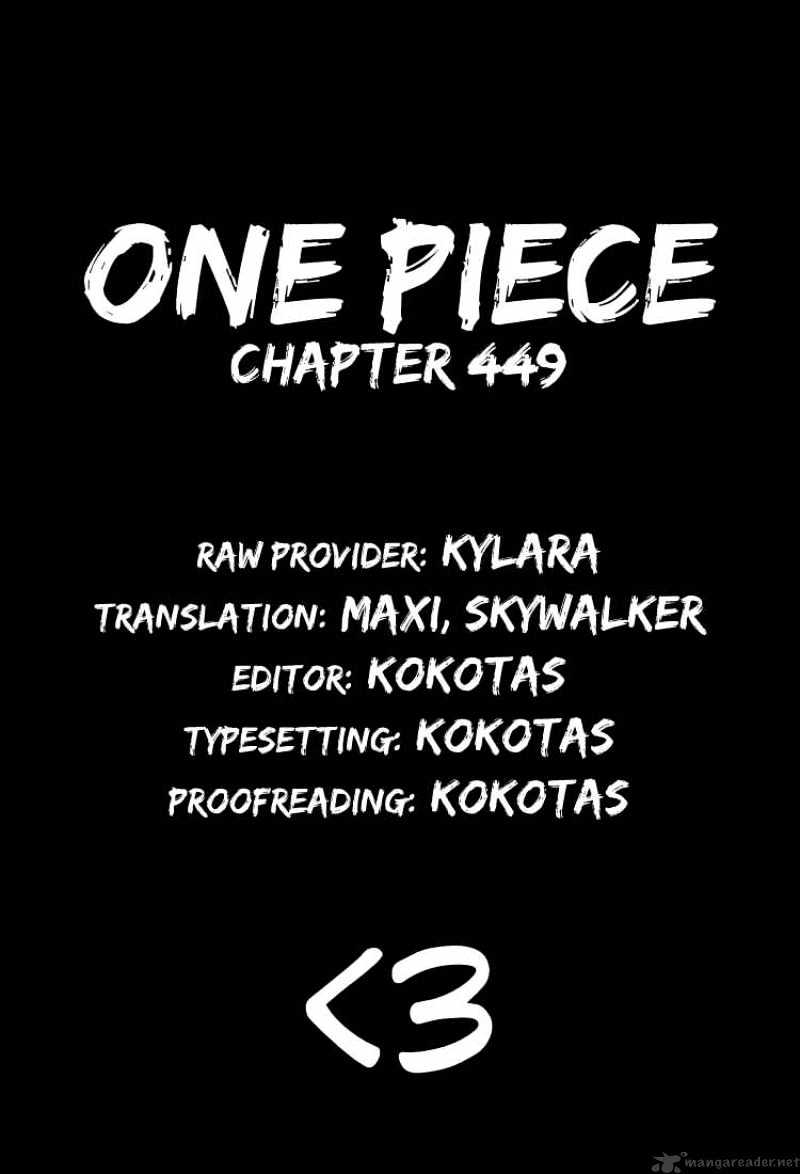 One Piece, Chapter 449 - The Mysterious Four Of Thriller Bark image 18