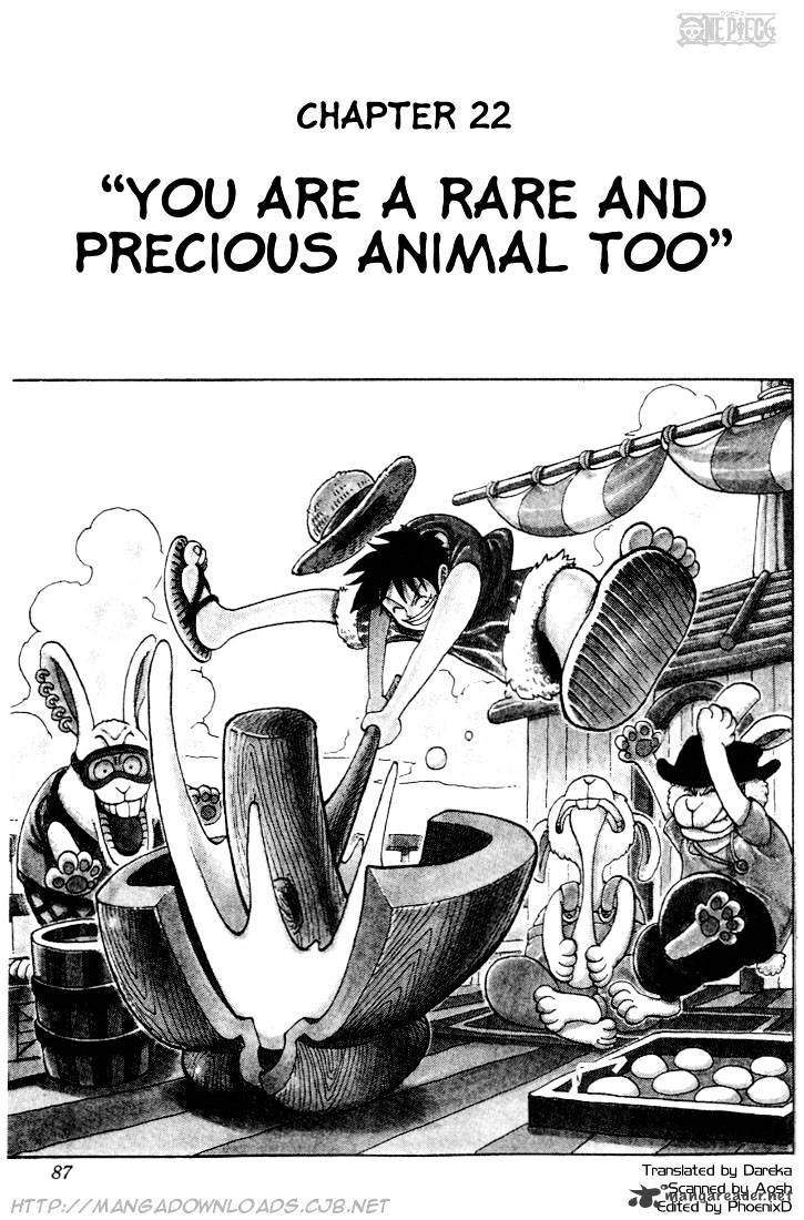 One Piece, Chapter 22 - You Are A Rare And Precious Animal image 01