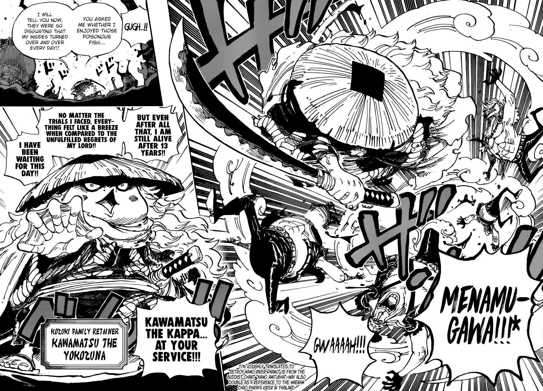One Piece, Chapter 948 - Kawamatsu the kappa takes the stage image 12