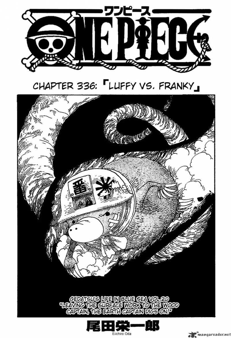 One Piece, Chapter 336 - Luffy Vs Franky image 01