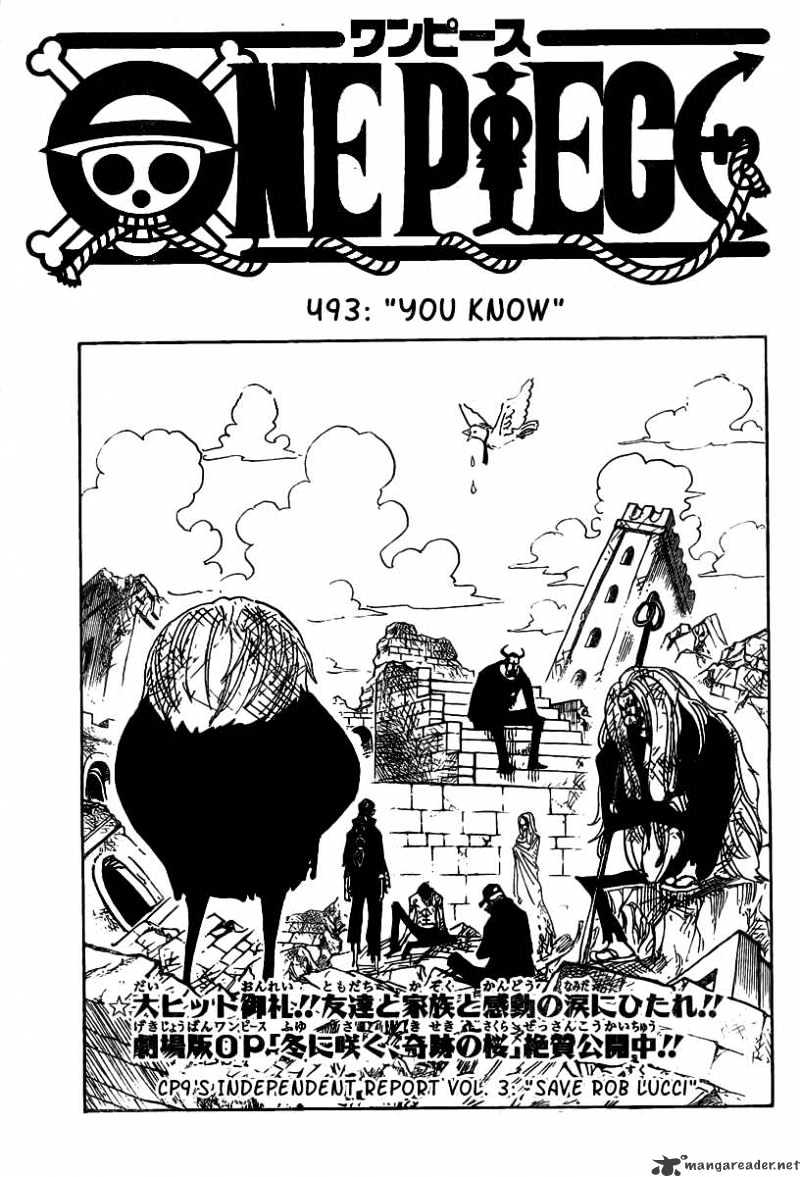 One Piece, Chapter 493 - You Know image 01