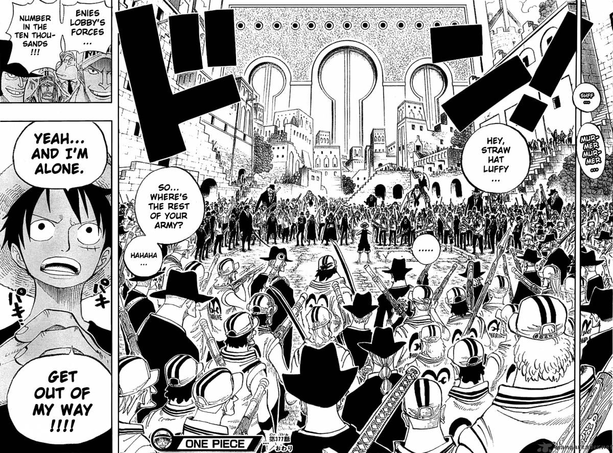 One Piece, Chapter 377 - The Great Decisive Battle Of Justice Island!! image 16