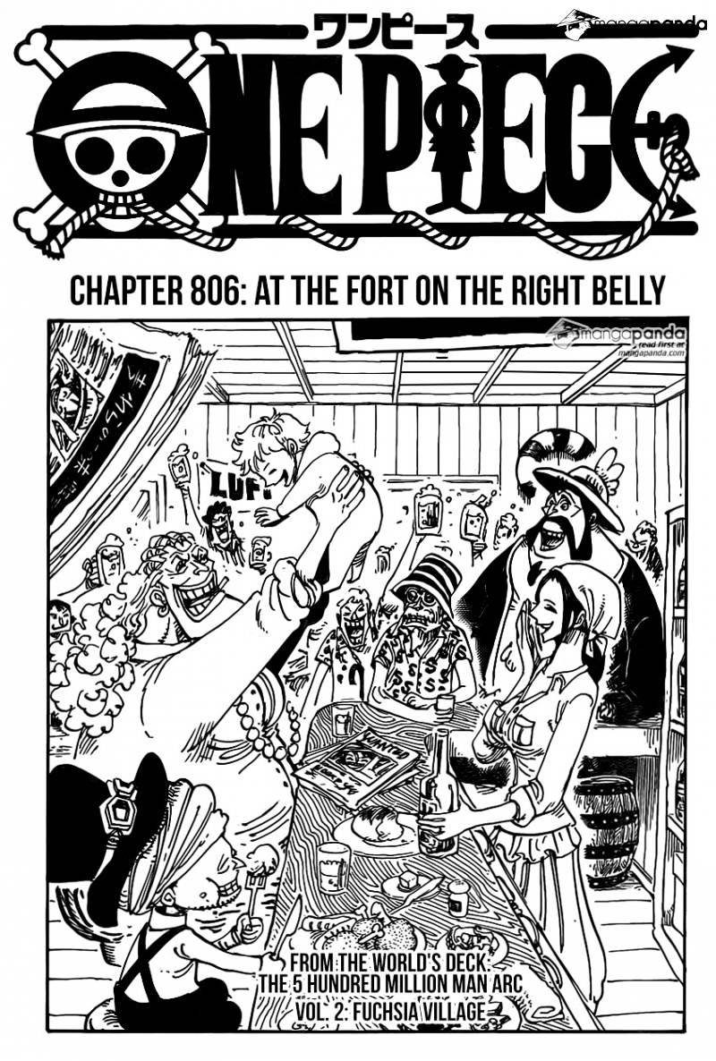One Piece, Chapter 806 - At the Fort on the Right Belly image 01