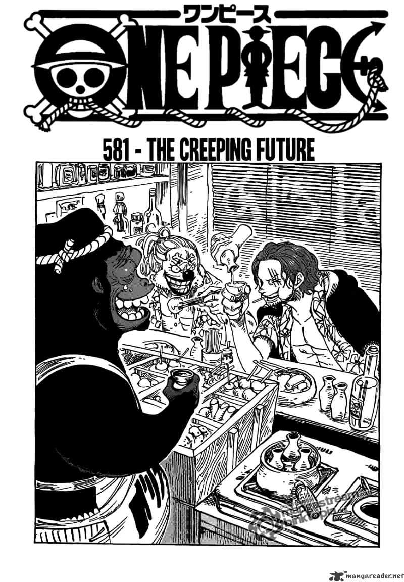 One Piece, Chapter 581 - The Creeping Future image 01