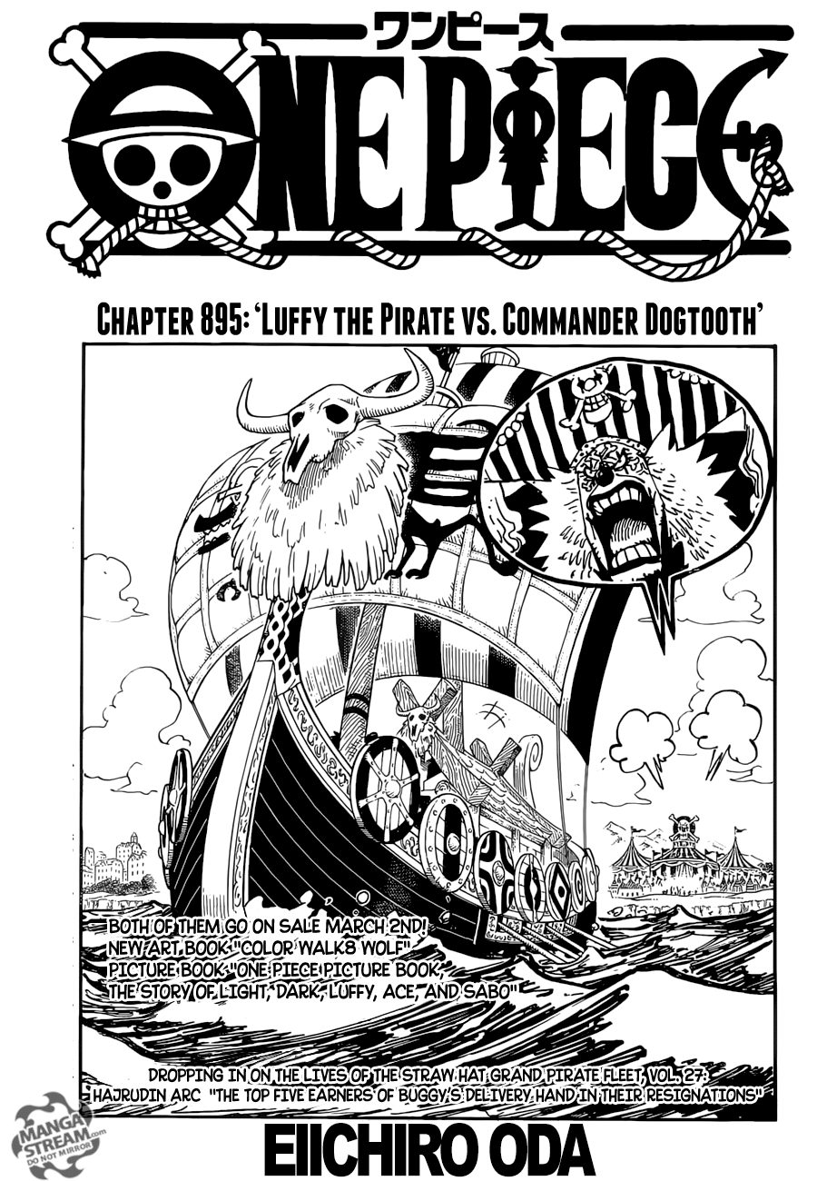 One Piece, Chapter 895 - Luffy the Pirate vs. Commander Dogtooth image 01