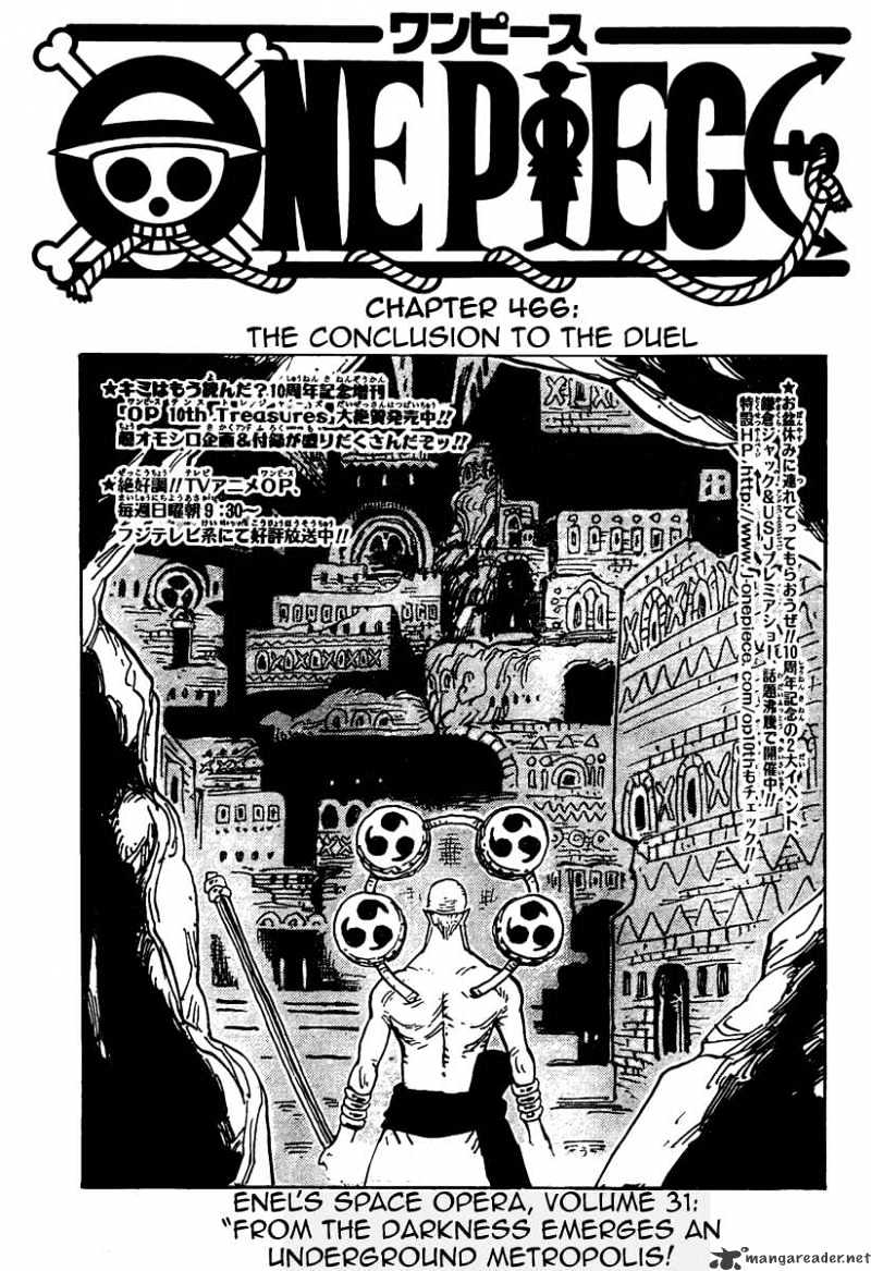 One Piece, Chapter 466 - The Conclusion To The Duel image 01