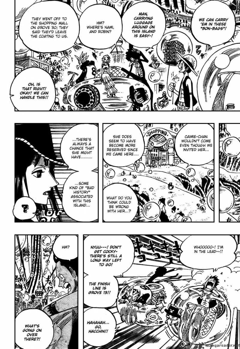 One Piece, Chapter 497 - Adventure On The Islands Of The Dancing Bubbles image 12