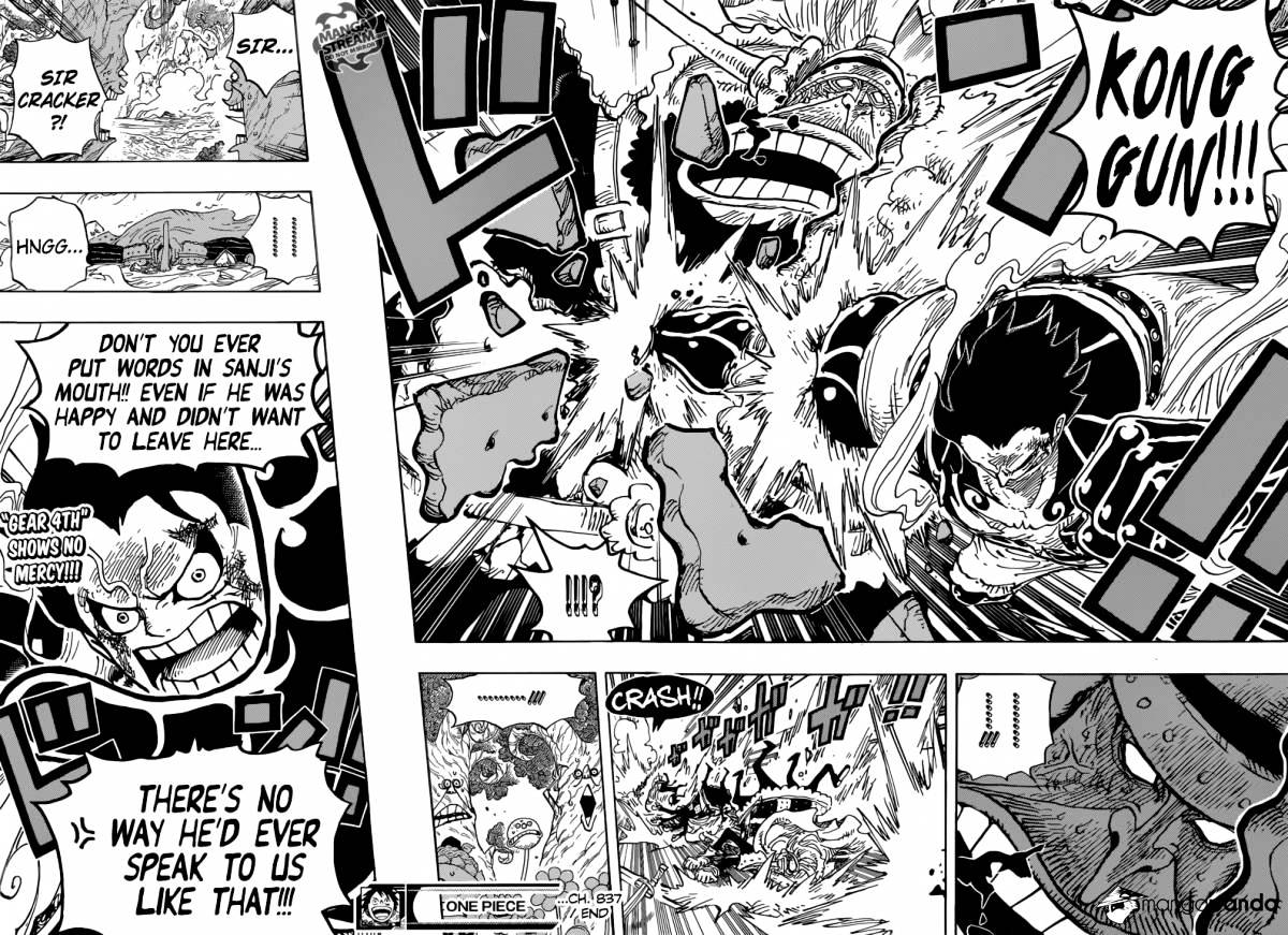 One Piece, Chapter 837 - Luffy vs Commander Cracker image 17