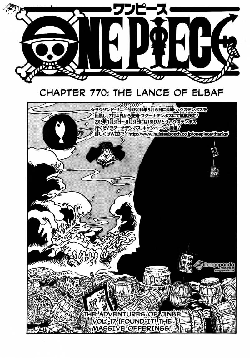 One Piece, Chapter 770 - The Lance of Elbaf image 01