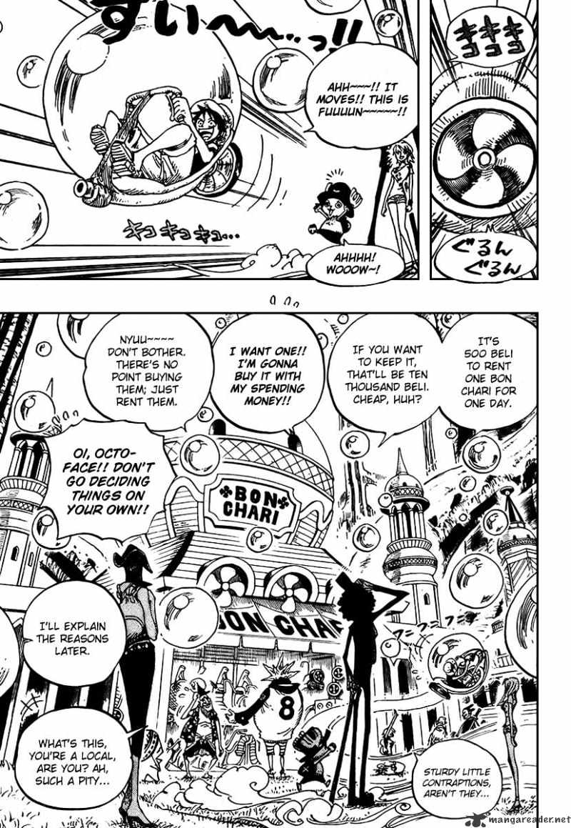 One Piece, Chapter 497 - Adventure On The Islands Of The Dancing Bubbles image 07
