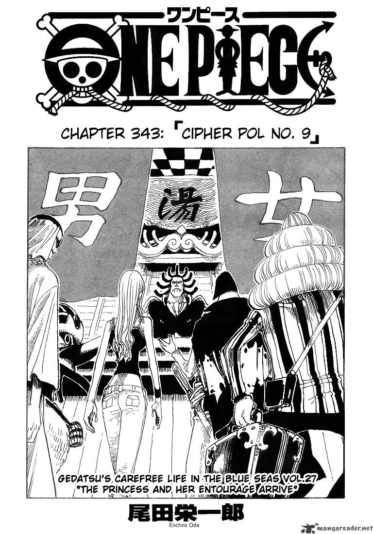 One Piece, Chapter 343 - Cipher Pol No.9 image 01