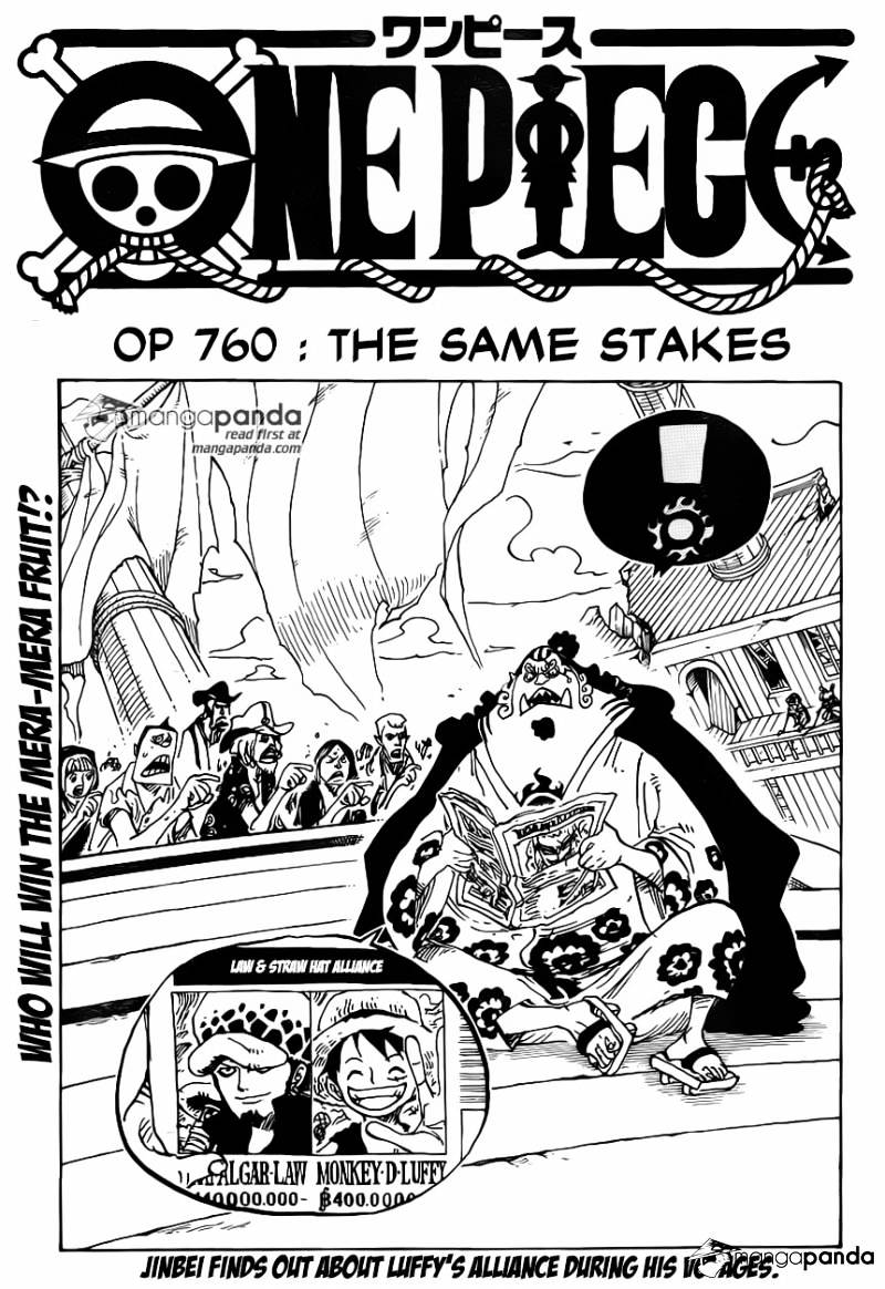 One Piece, Chapter 760 - The Same Stakes image 01