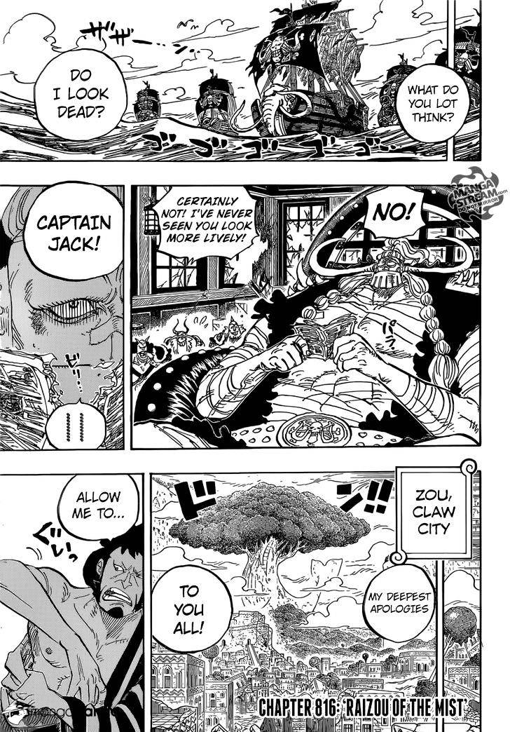 One Piece, Chapter 817 - Raizou Of The Mist image 03