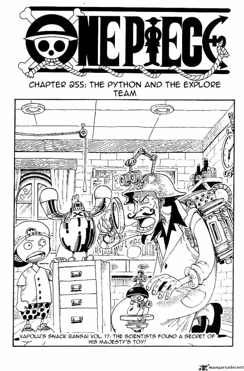 One Piece, Chapter 255 - The Python And The Explore Team image 01