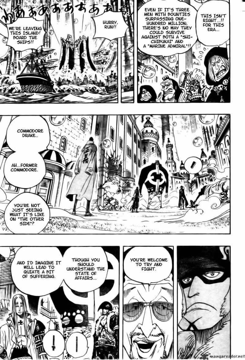 One Piece, Chapter 509 - Kizaru vs 4 Captains image 09