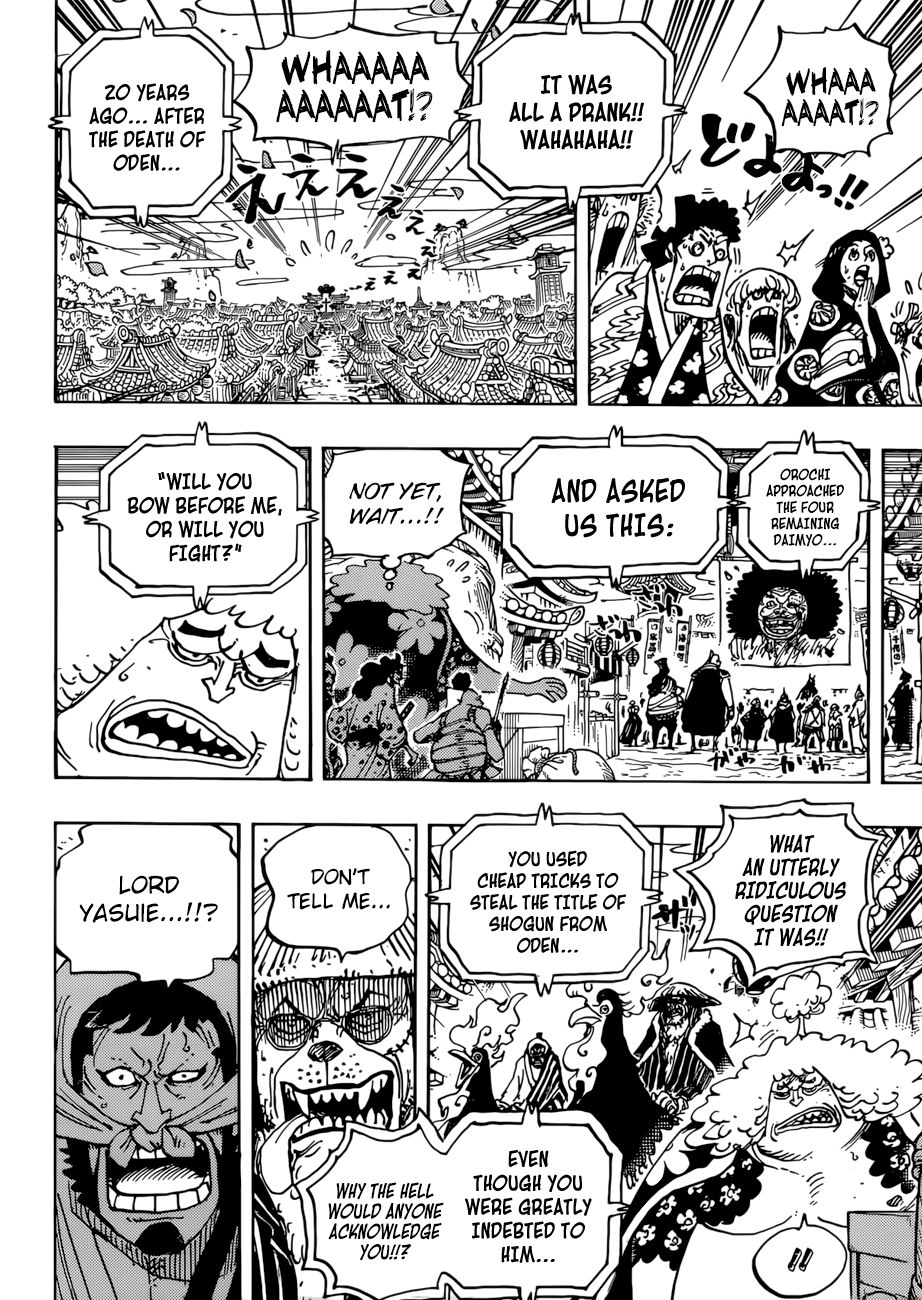 One Piece, Chapter 942 - The Daimyo of Hakumai, Shimotsuki Yasuie image 10