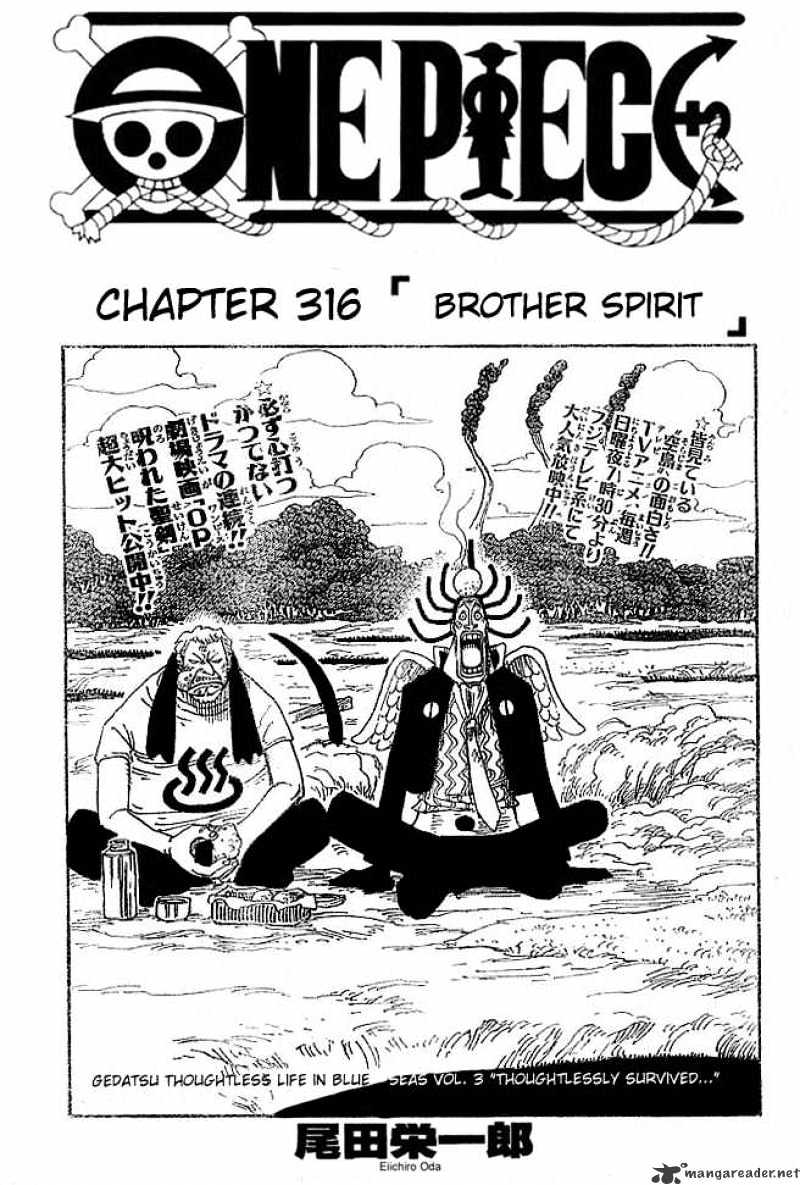 One Piece, Chapter 316 - Brother Spirit image 01