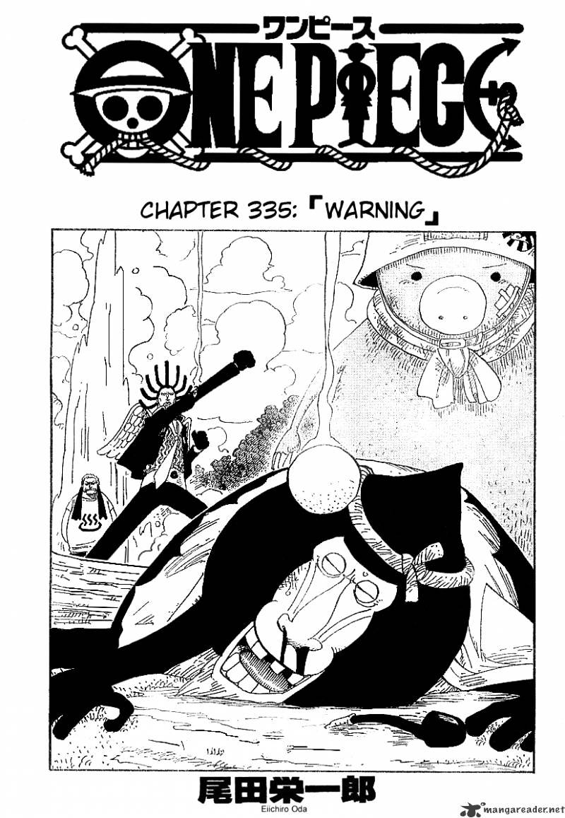 One Piece, Chapter 335 - Warning image 01